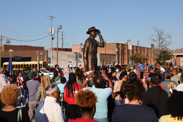 Emmett Till Statue Stands Tall In Mississippi Near Area Where He Was Abducted and Lynched