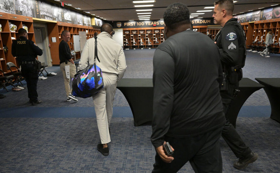 Locker Room at UCLA and Colorado Game, Rose Bowl