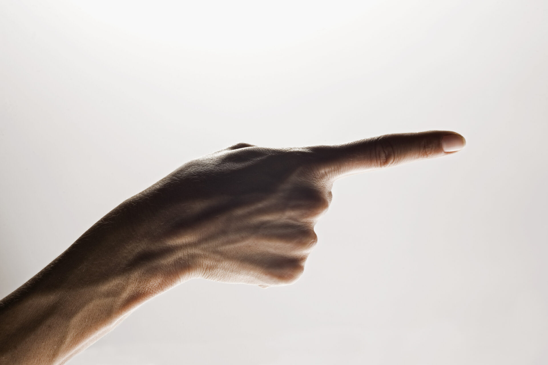 Pointing finger, Utah, racist