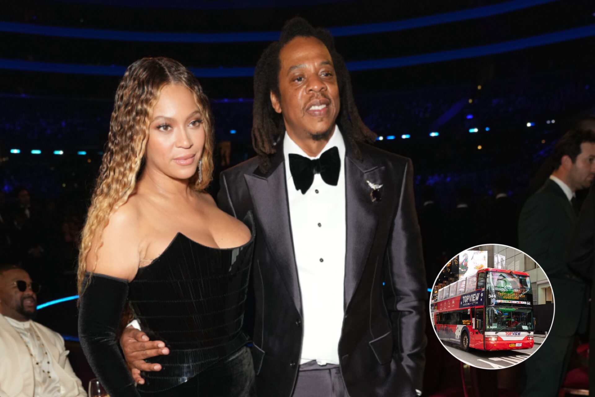 Beyonce, Jay-Z, tour bus, NYC, Piers Morgan