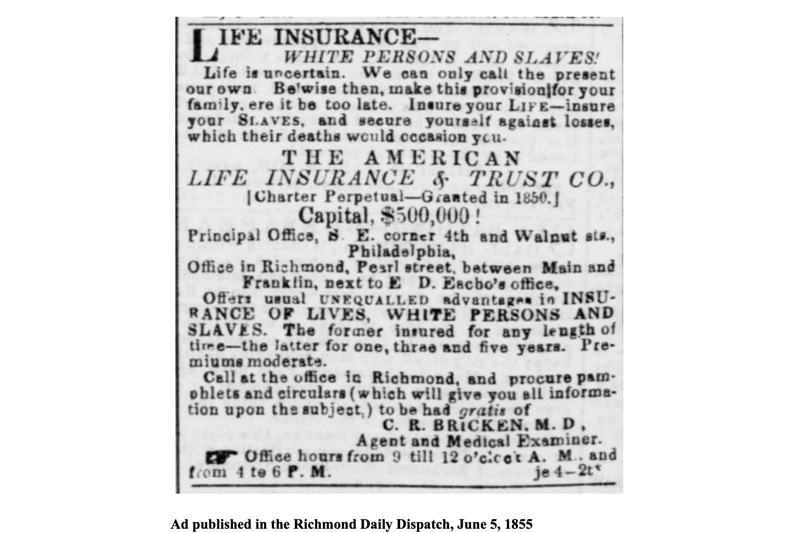 Juneteenth, Slavery, enslaved, insurance, life insurance